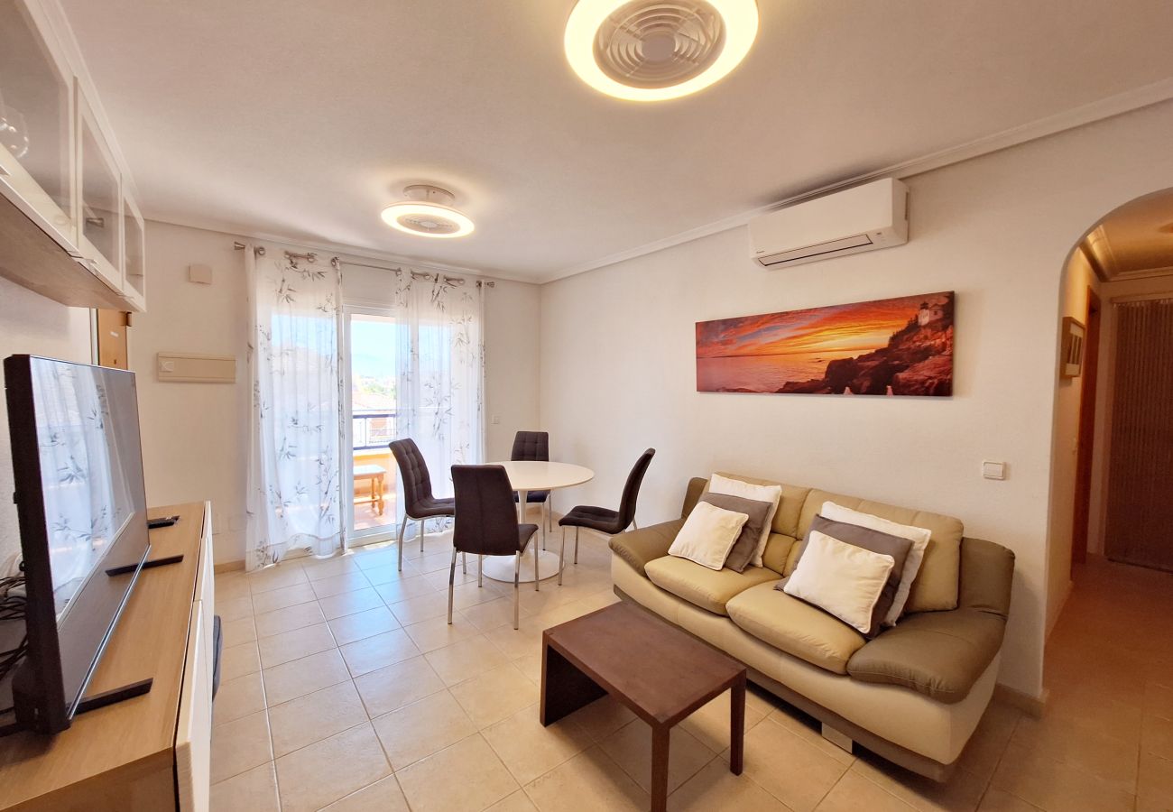 Ferienwohnung in Vera playa - Veramar 4 Penthouse - Am Strand, Meerblick, WiFi & Terrasse 