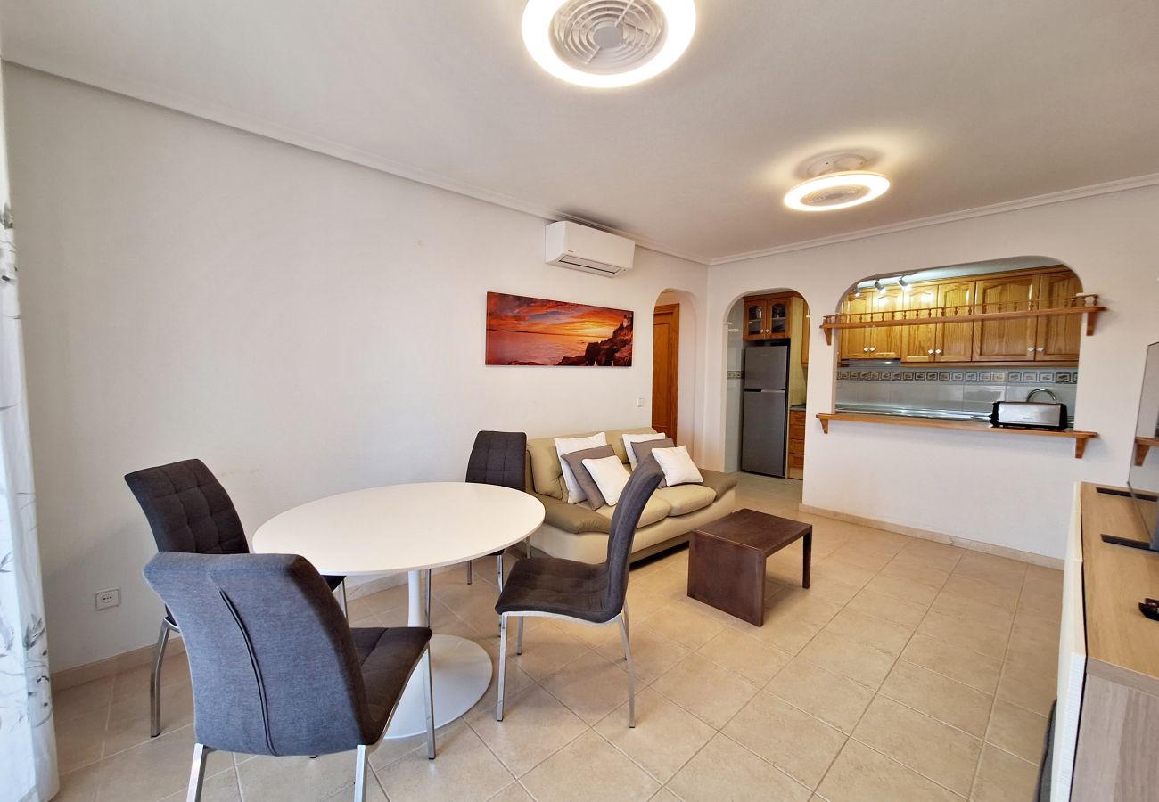 Ferienwohnung in Vera playa - Veramar 4 Penthouse - Am Strand, Meerblick, WiFi & Terrasse 