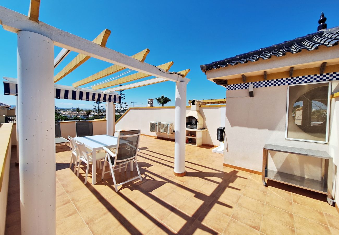 Ferienwohnung in Vera playa - Veramar 4 Penthouse - Am Strand, Meerblick, WiFi & Terrasse 