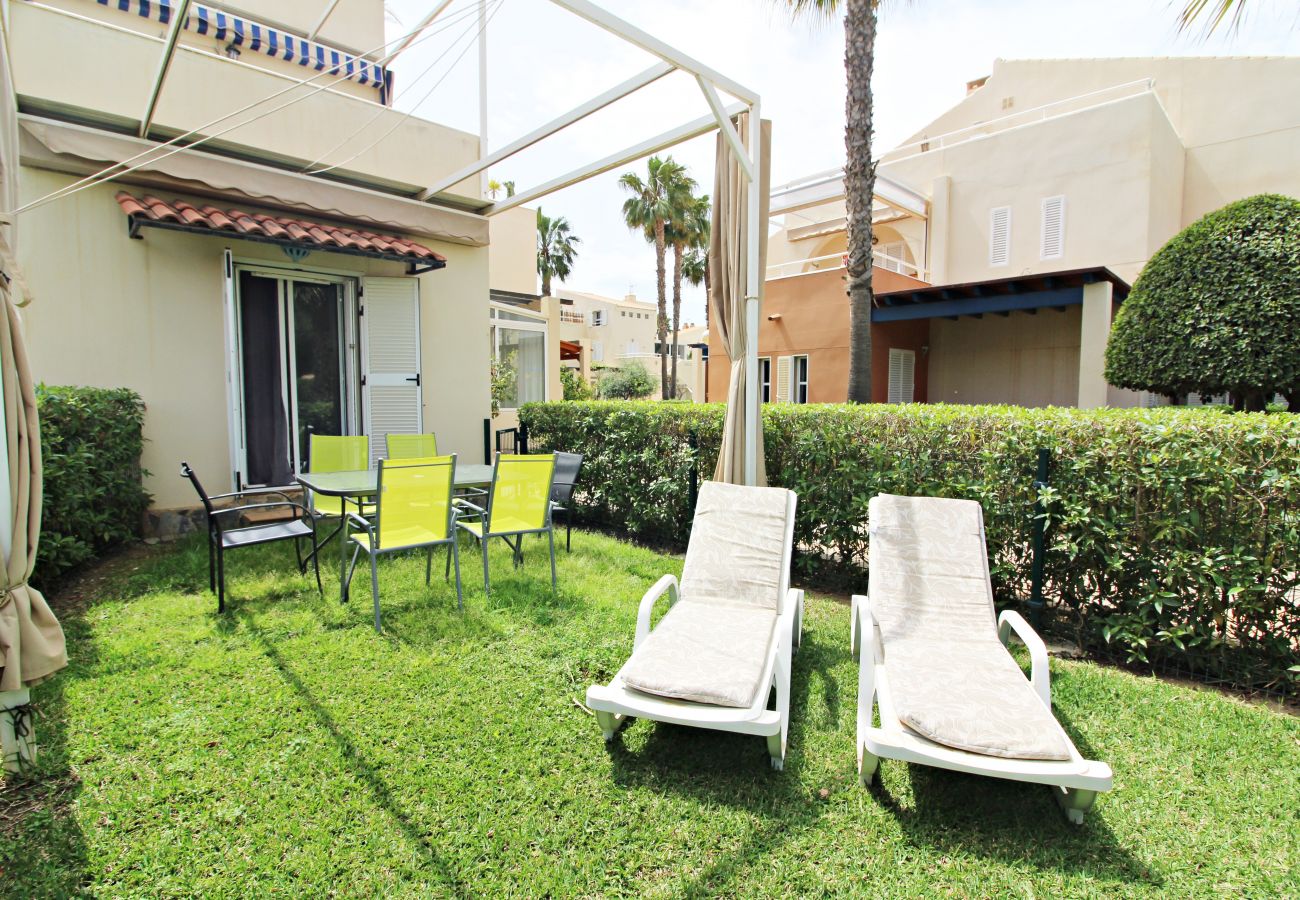 Ferienwohnung in Vera playa - Vera Natura Bajo - Am strand, mit WLAN & privatem Garten