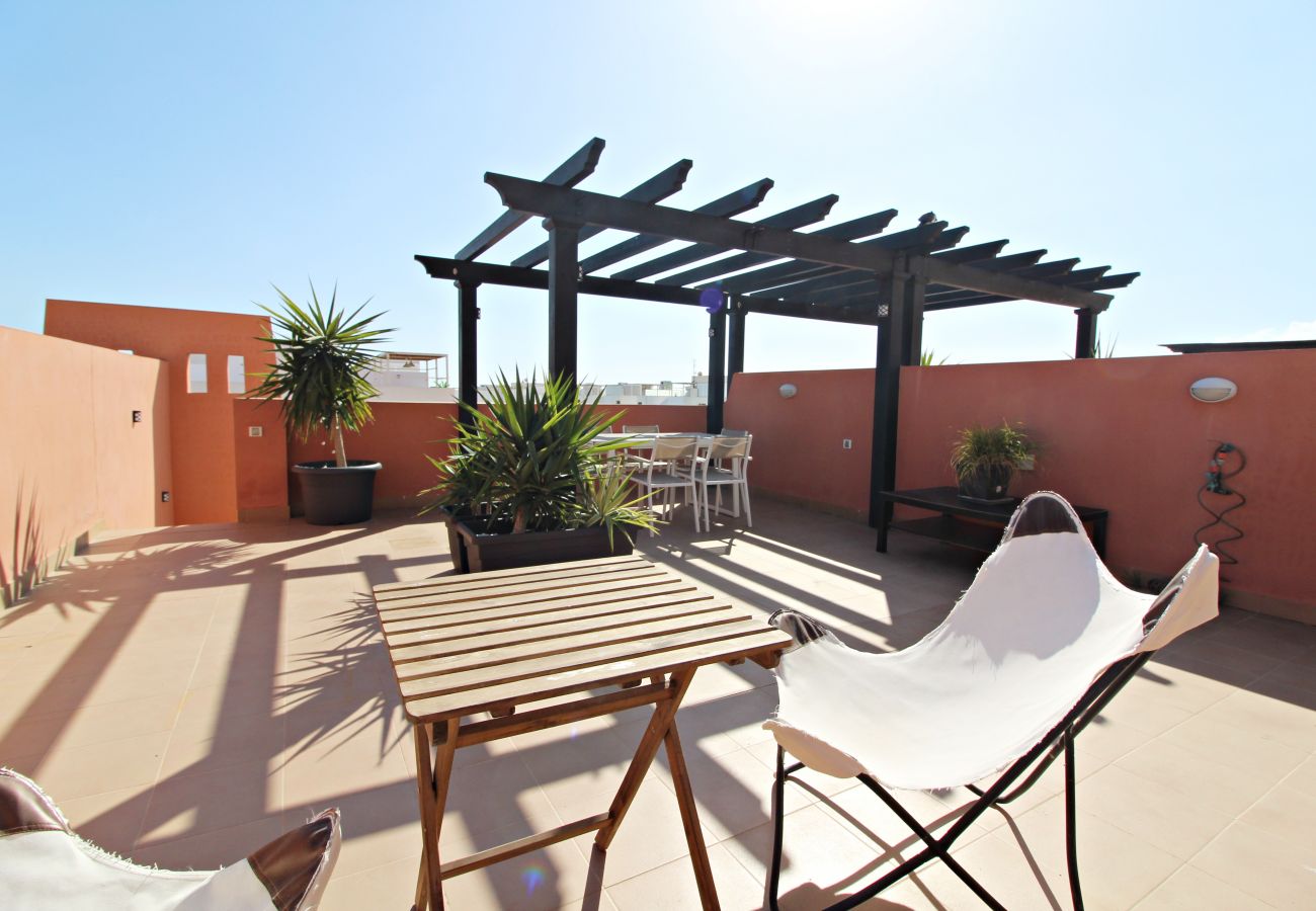 Apartamento en Vera playa - Paraíso de Vera Ático - 350m playa, WiFi & solarium